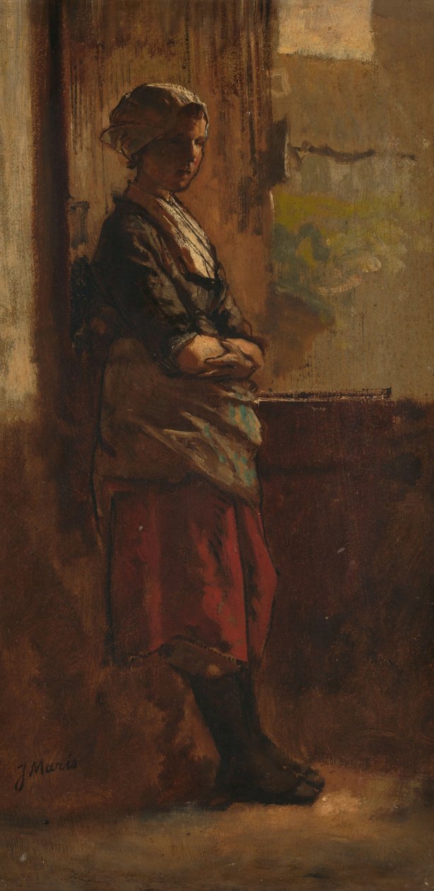 Meisje bij een deuropening door Jacob Maris