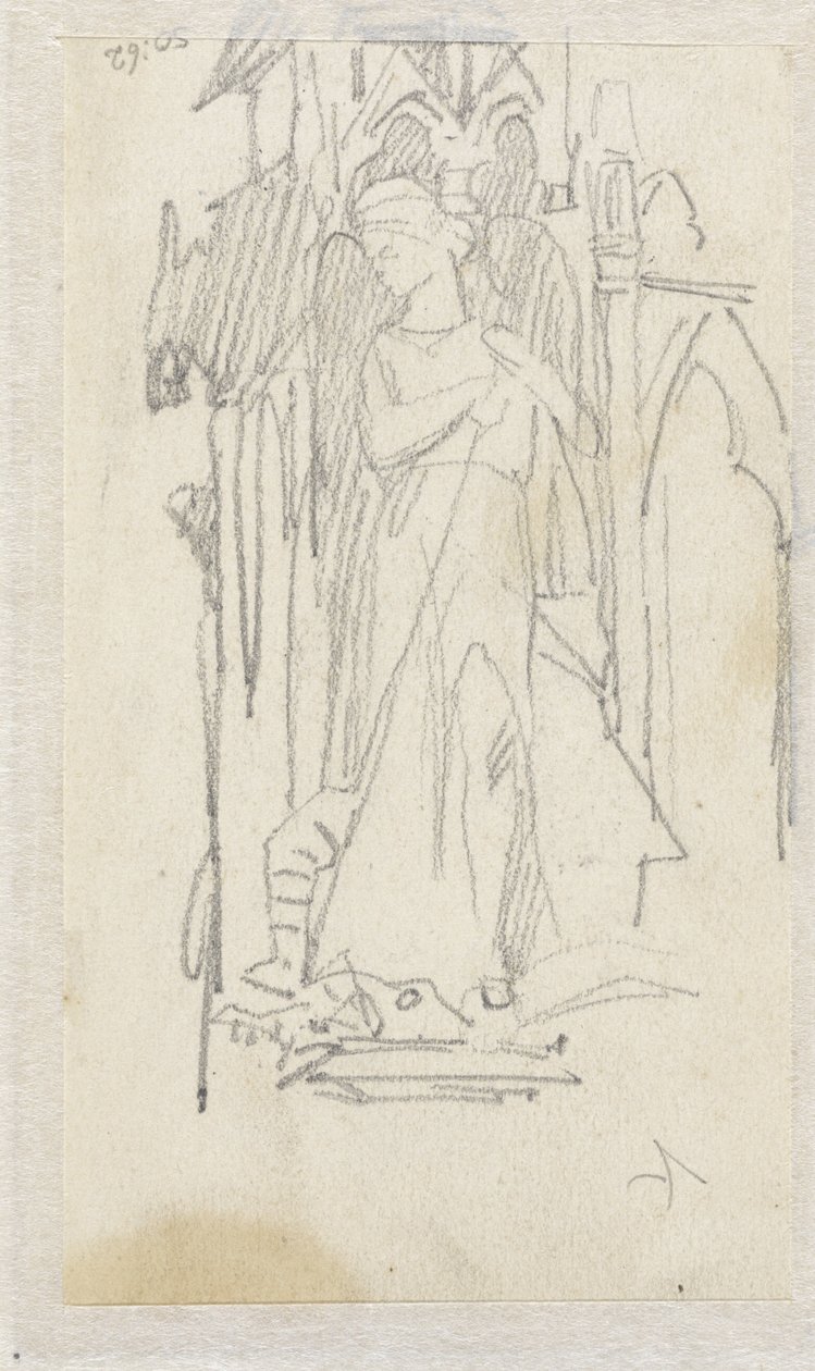 Schets van een standbeeld van H. Joris door Jacob Maris