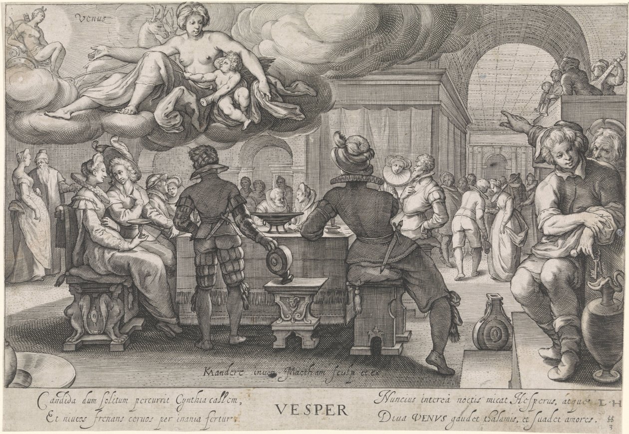 Avond (Vesper) door Jacob Matham