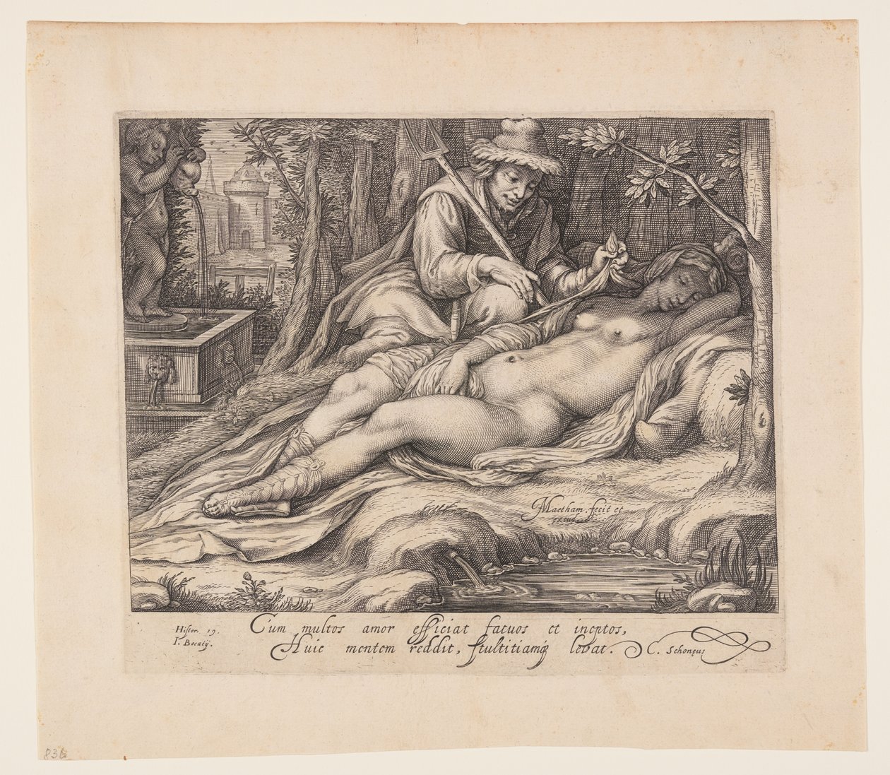 Cimon en Iphigenia door Jacob Matham