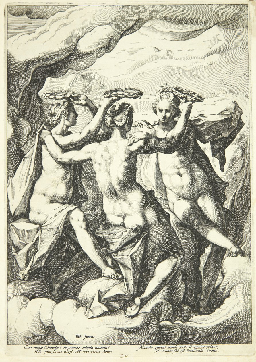 De drie gratiën door Jacob Matham