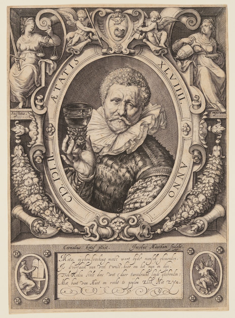 Vincent Jacobsz. Coster, wijnhandelaar door Jacob Matham