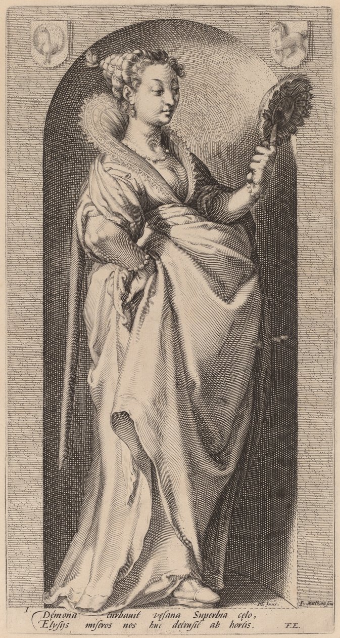 Trots door Jacob Matham after Hendrik Goltzius