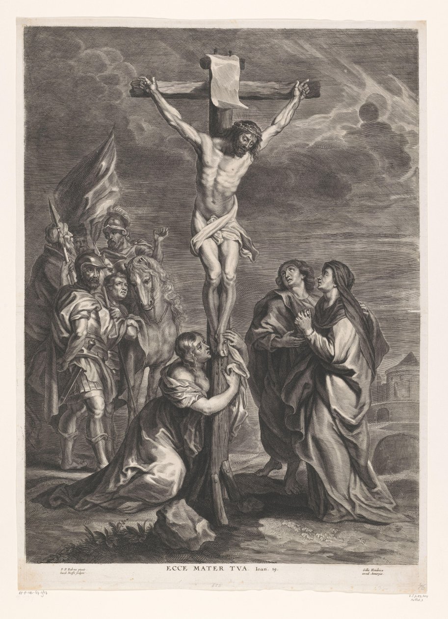 Christus aan het kruis (Ecce mater tua) door Jacob Neefs
