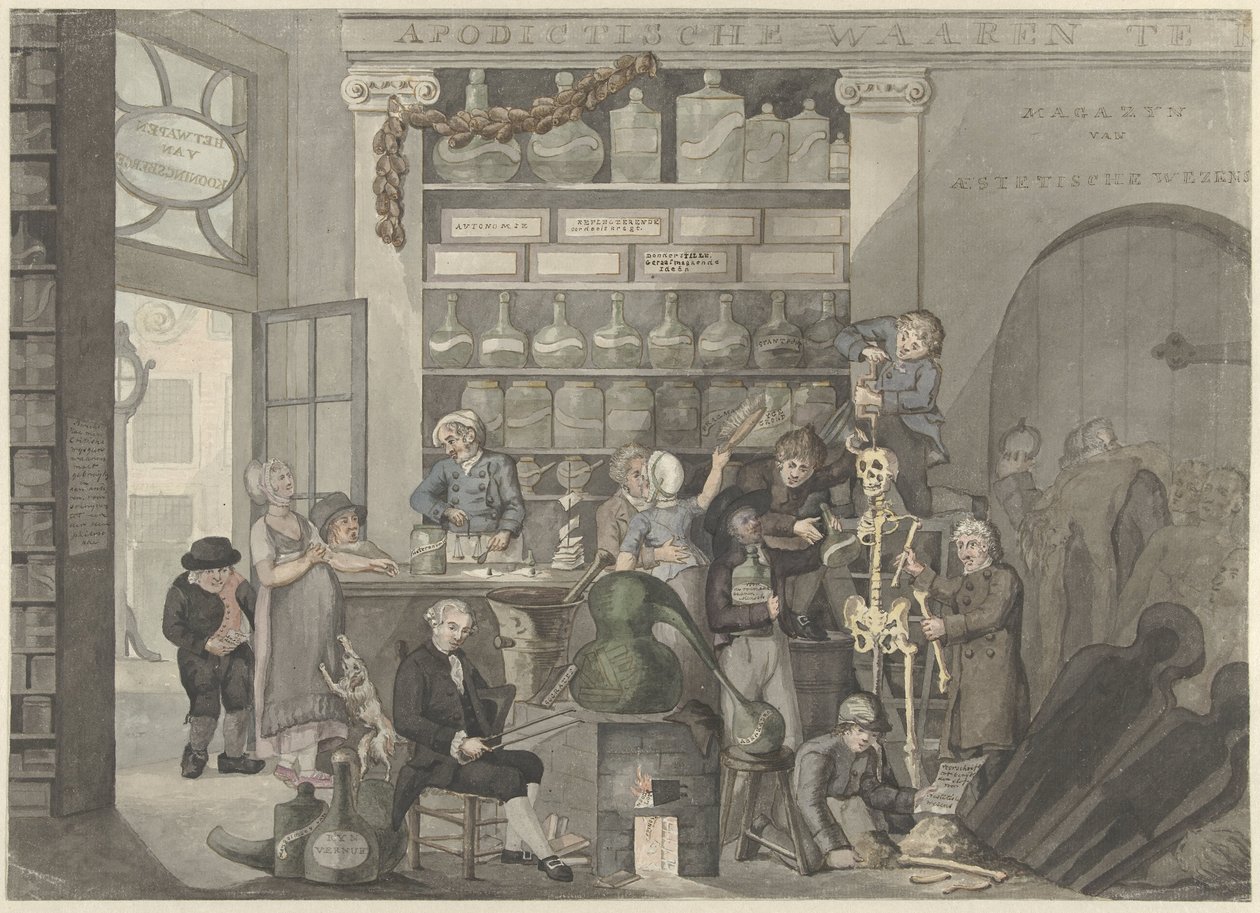 Apodictische Waaren, allegorie op de filosofie van Kant door Jacob Smies