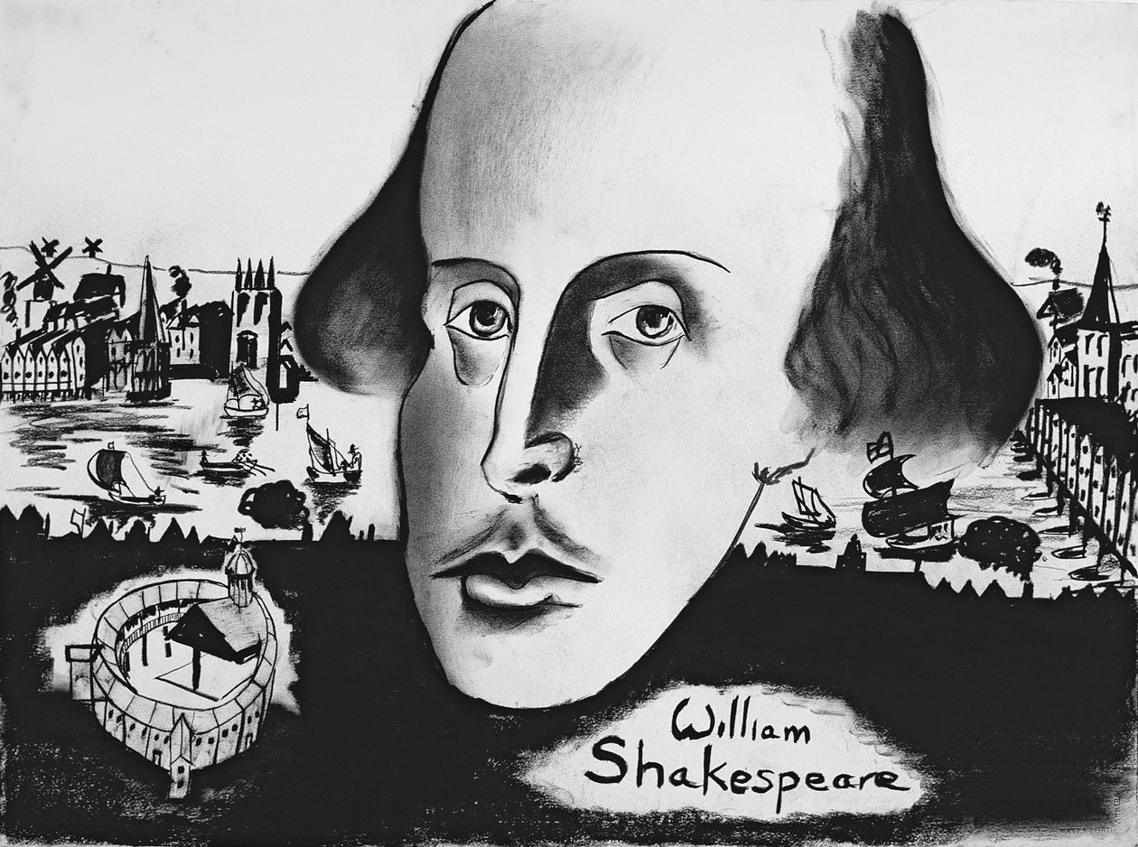 William Shakespeare (1564-1616) 1994 door Jacob Sutton