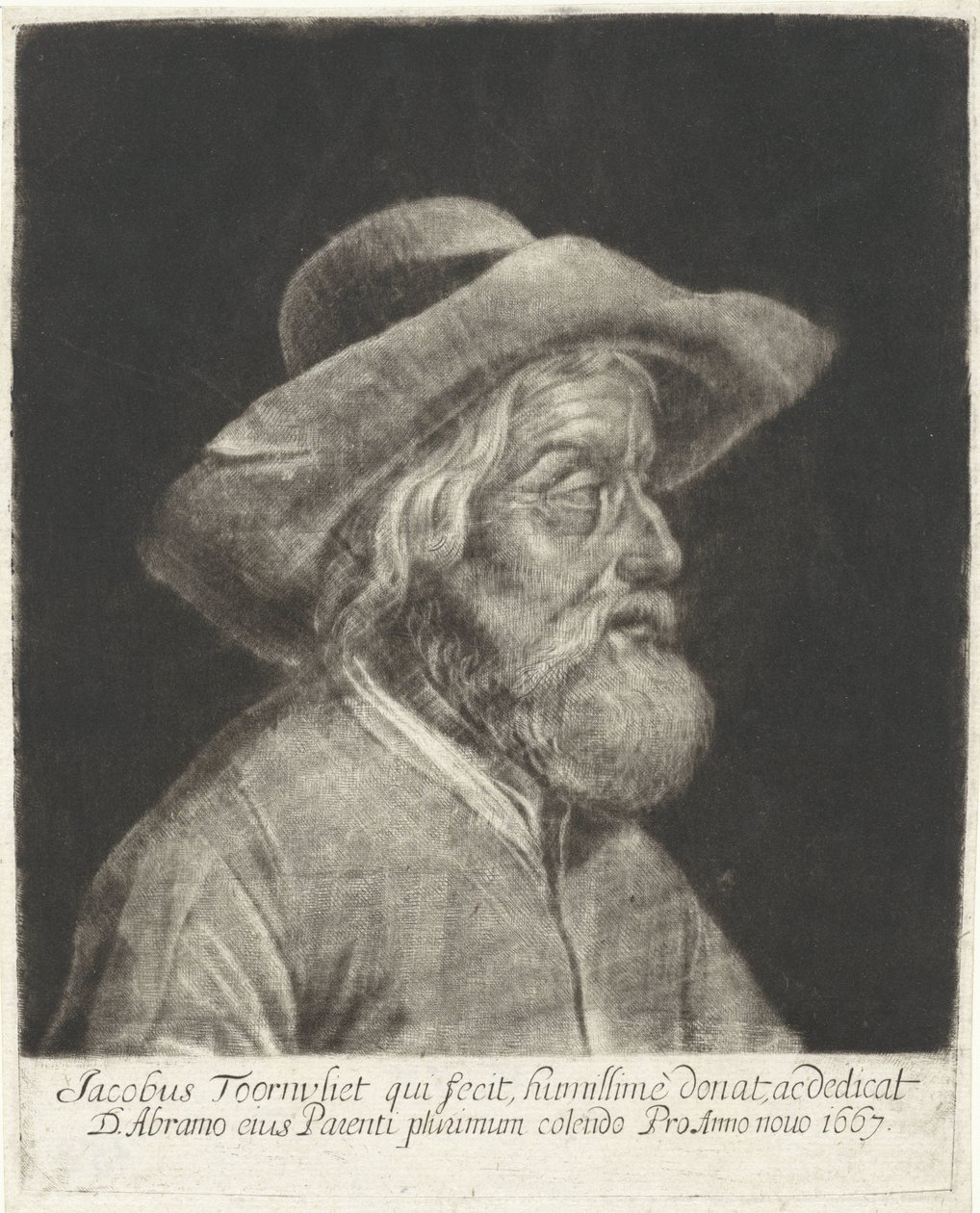 Portret van Abram Toorenvliet door Jacob Toorenvliet