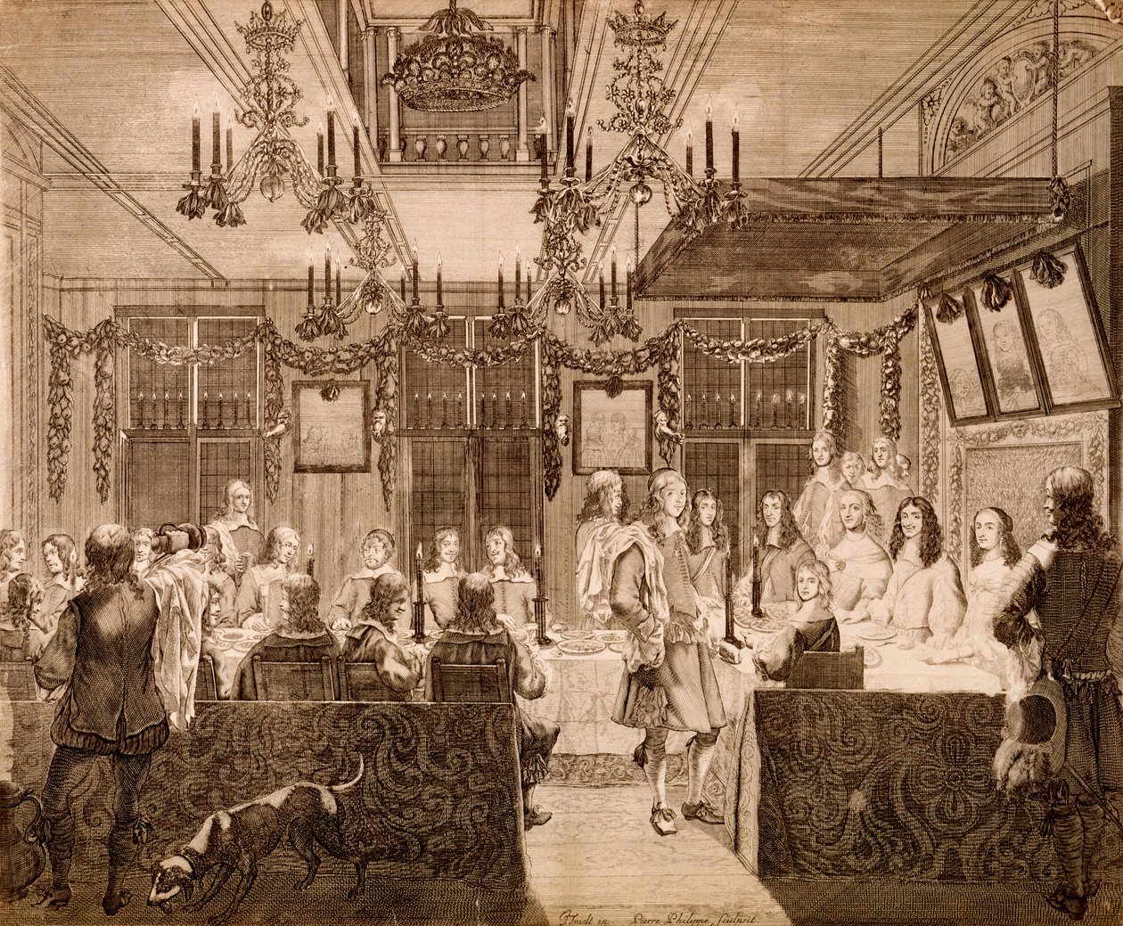 Het grote feest van de Staten van Holland voor de koning en de koninklijke familie, 1660 door Jacob Toorenvliet