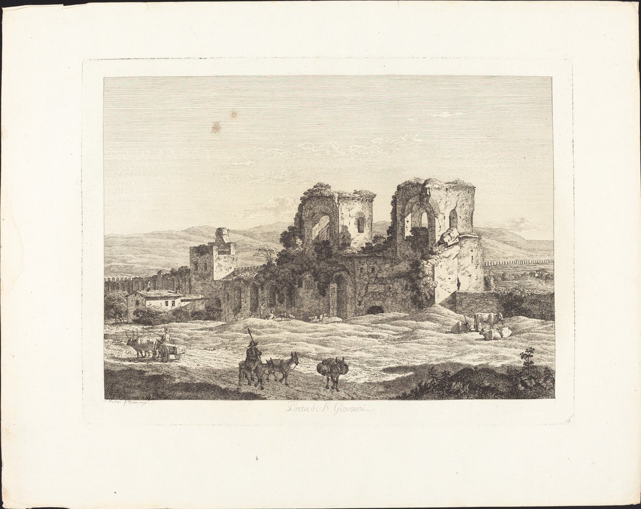 Bij de Poort van San Giovanni door Jacob Wilhelm Mechau