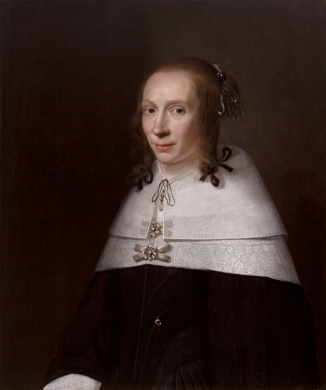 Portret van een jonge vrouw, 1654 door Jacob Willemsz Delff