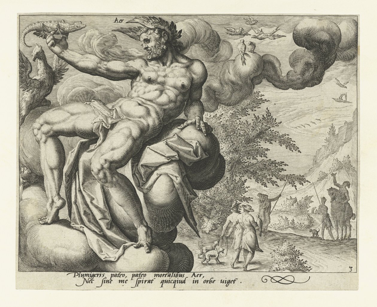 Het element lucht door Jacob de Gheyn (II) (attributed to)