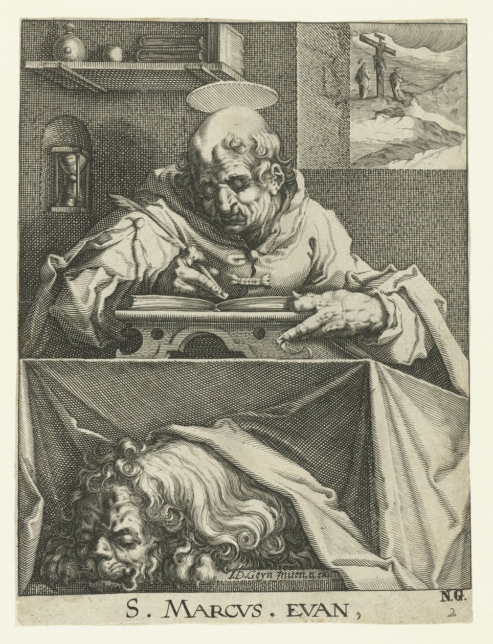 Evangelist Marcus door Jacob de Gheyn (II) (workshop of)