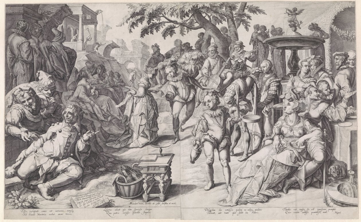 De verloren zoon verkwist zijn geld door Jacob de Gheyn (II)