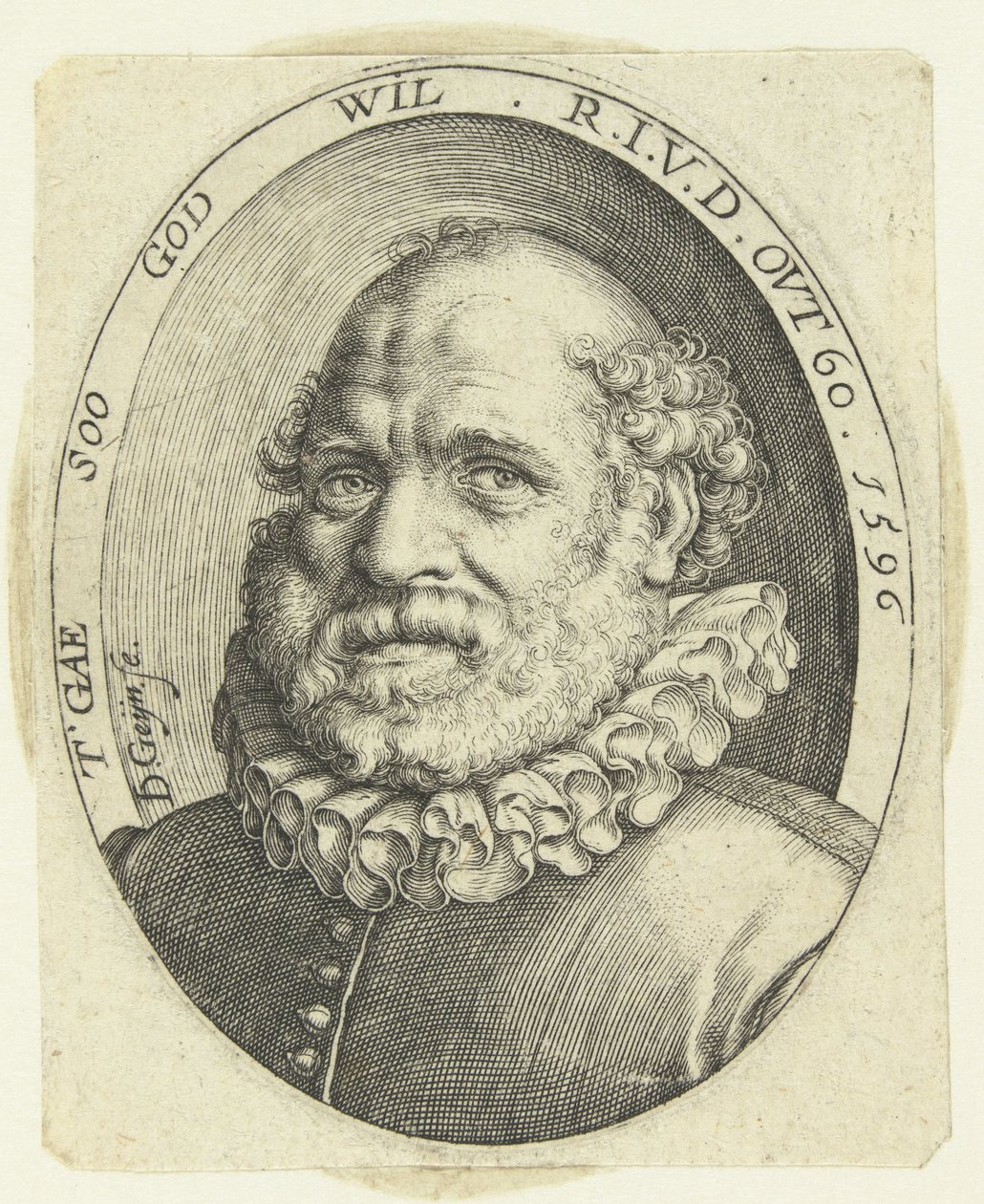 Portret Rutgaert Jansz. op 60-jarige leeftijd door Jacob de Gheyn (II)