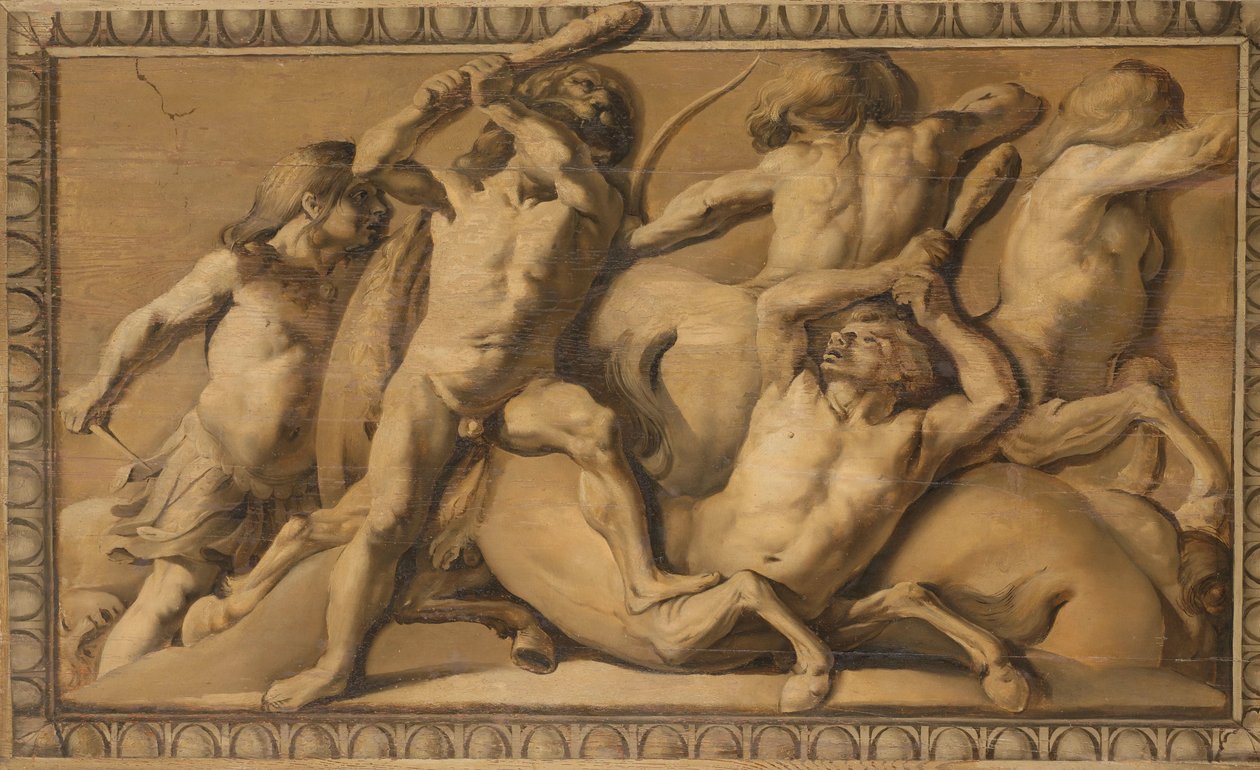 Hercules verslaat de centauren (Jupiter verslaat de centauren) door Jacob van Campen