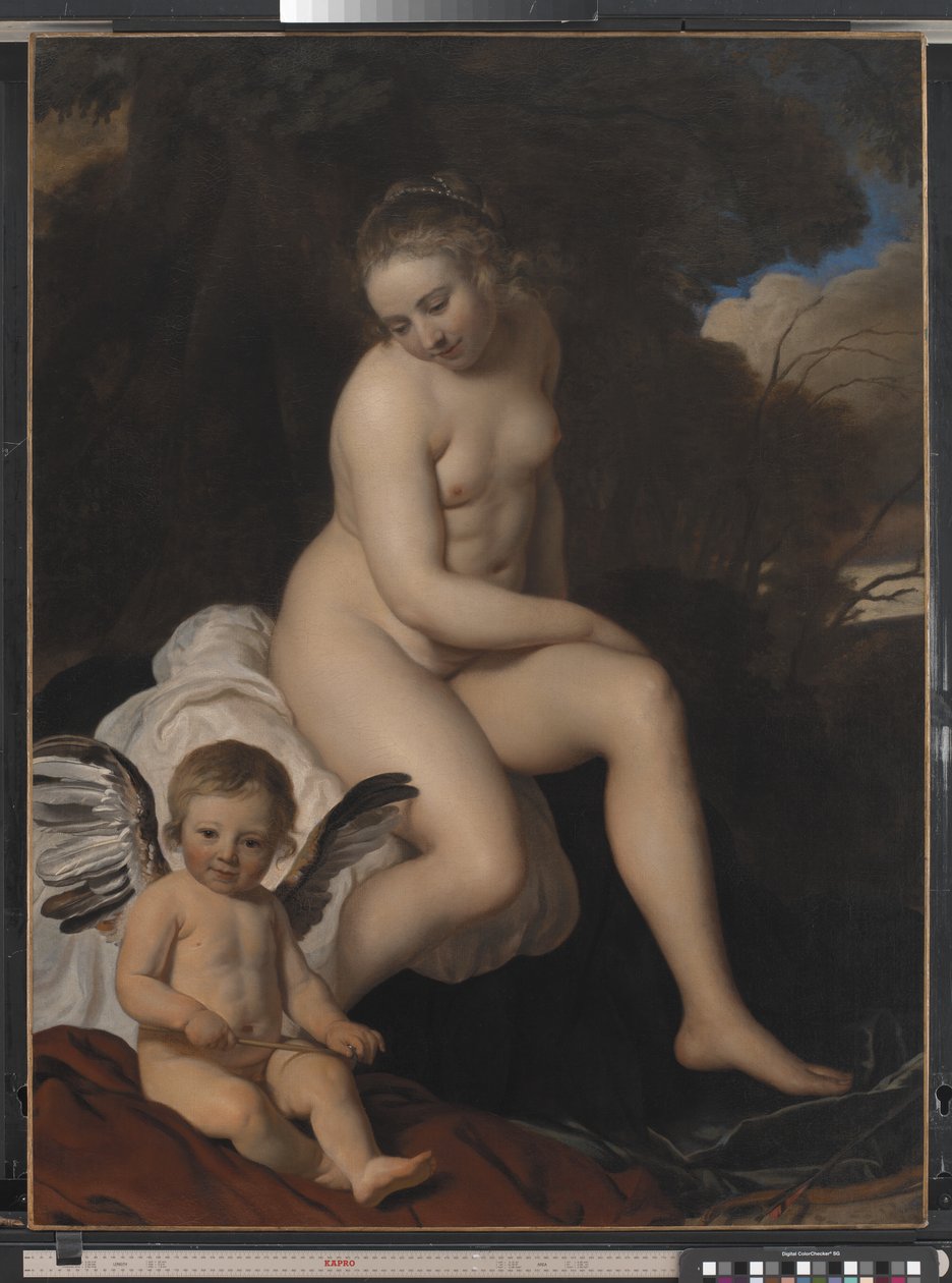 Venus en Cupido door Jacob van Loo
