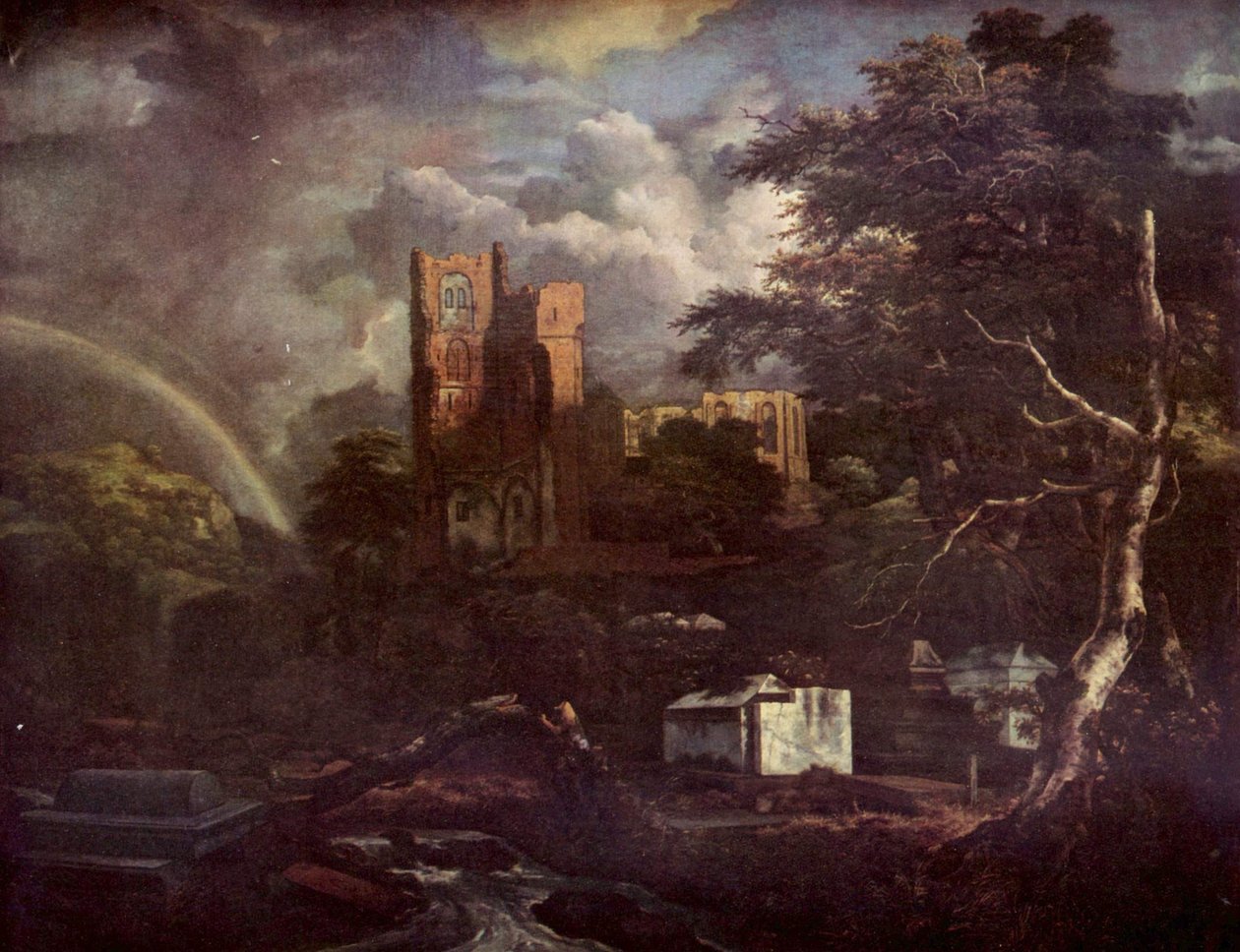 Spaans:  El cementerio judío De Joodse Begraafplaats door Jacob van Ruisdael