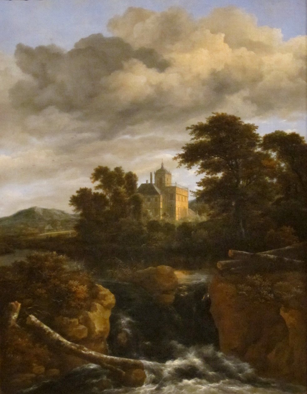 Waterval voor een kasteel door Jacob van Ruisdael