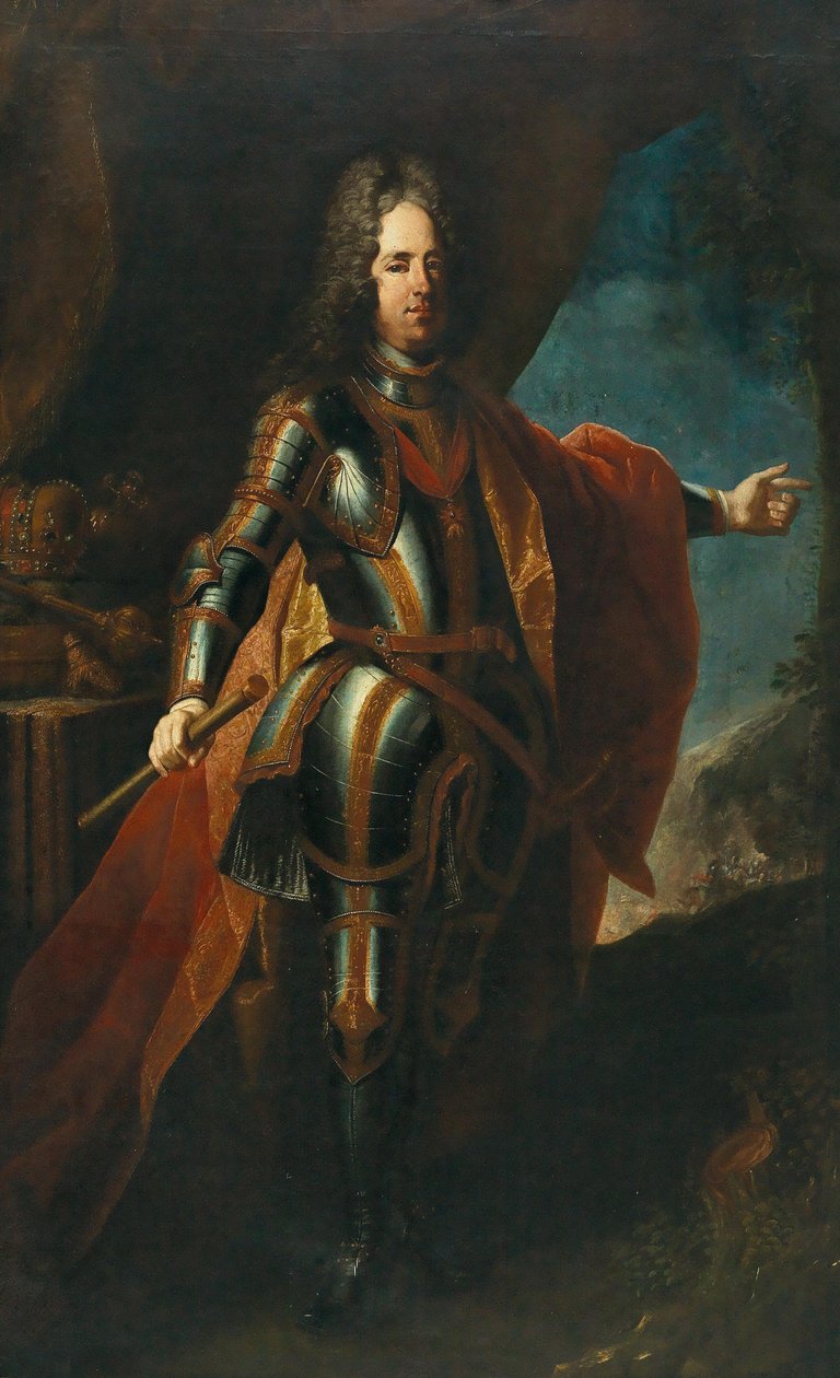 Portret van Karel VI 1685-1740, Heilige Roomse Keizer door Jacob van Schuppen