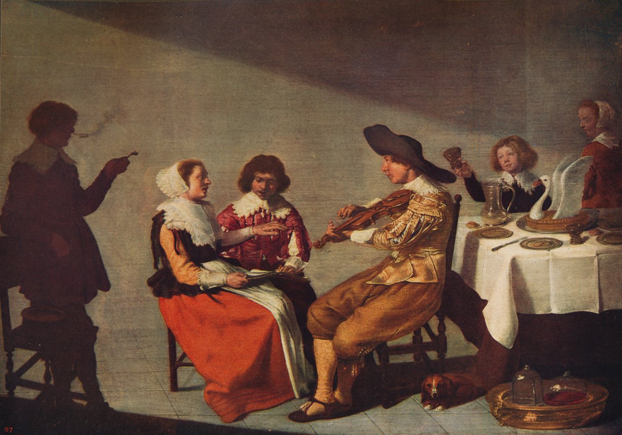 Een muzikaal feest, 1631, c1915 door Jacob van Velsen
