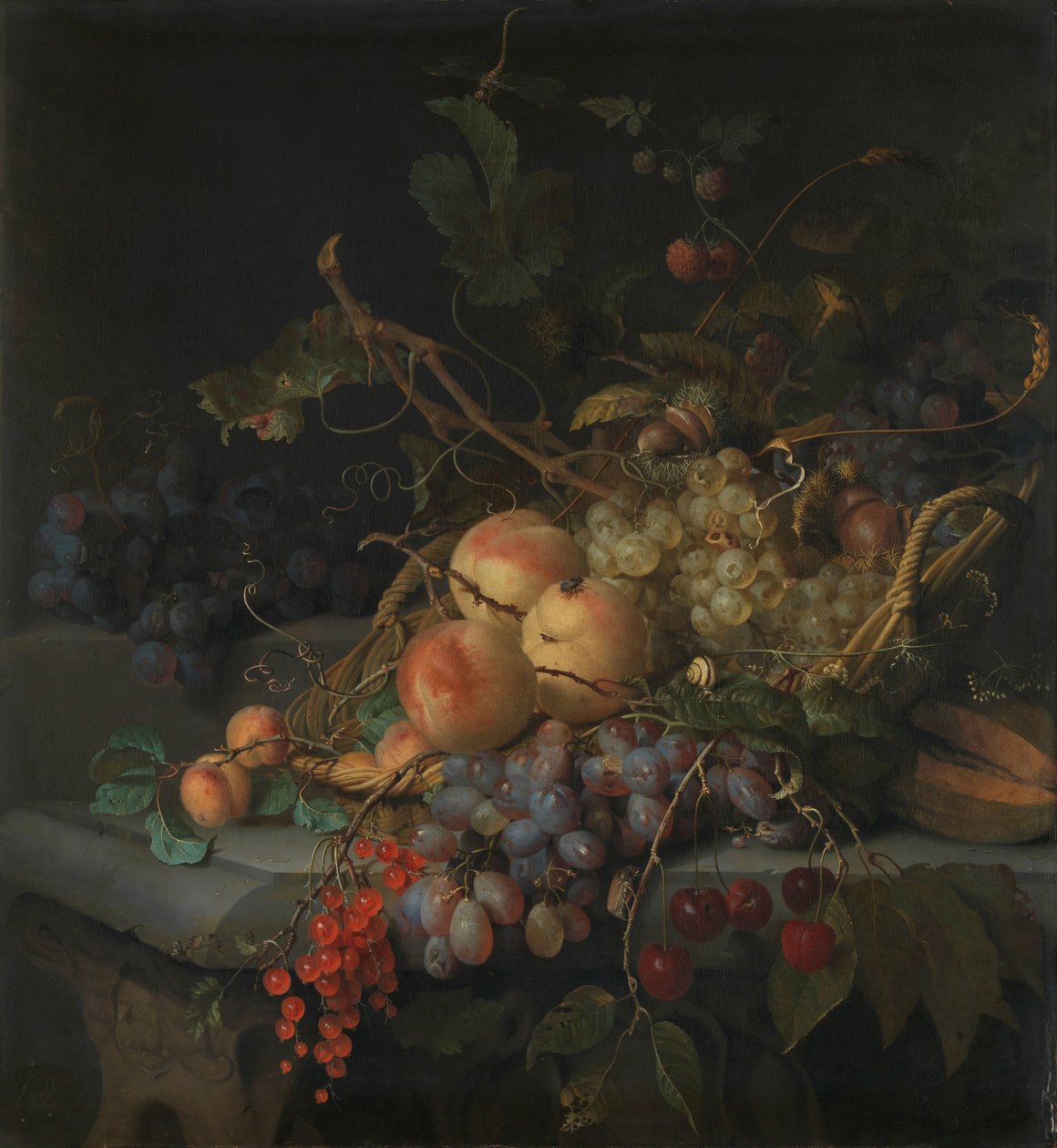 Stilleven met fruit door Jacob van Walscapelle