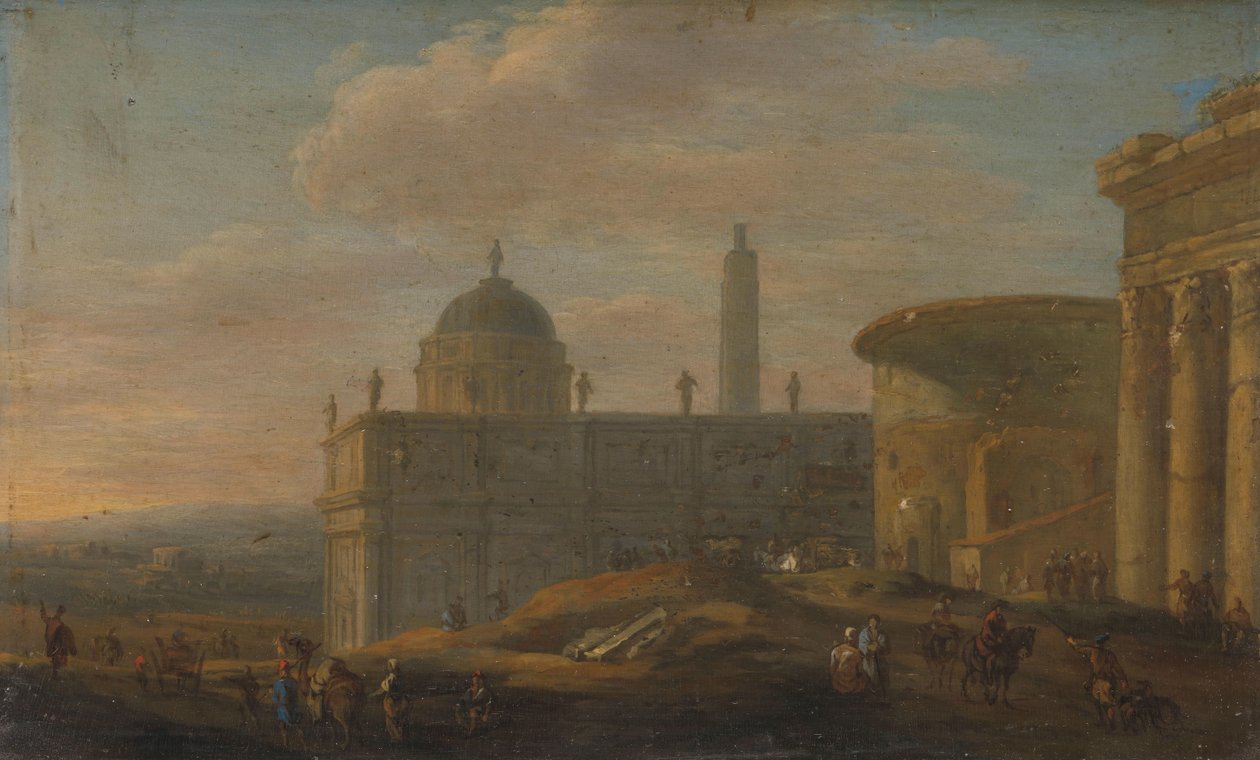 Italiaans stadsgezicht door Jacob van der Ulft