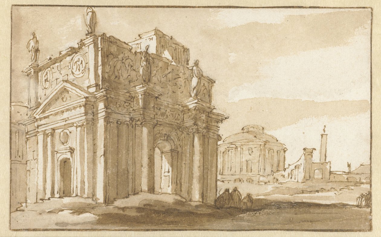 Romeinse ruïnes door Jacob van der Ulft