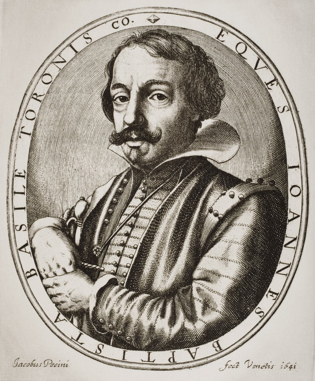 Giambattista Basile, gegraveerd door Nicolaus Perrey door Jacobus Pecini