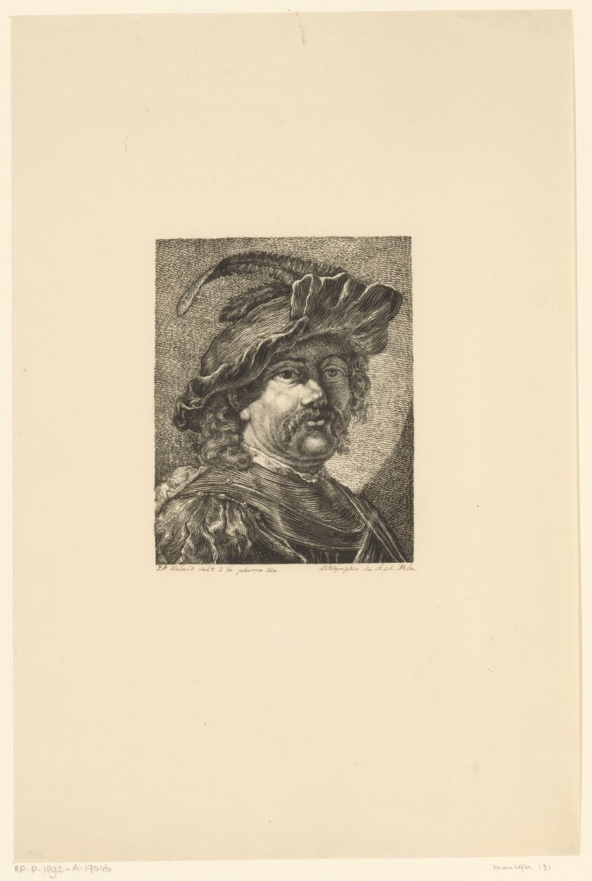 Zelfportret van Rembrandt door Jacobus Adrianus Weiland