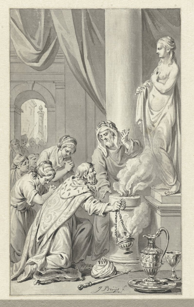 De afgoderij van Salomo door Jacobus Buys
