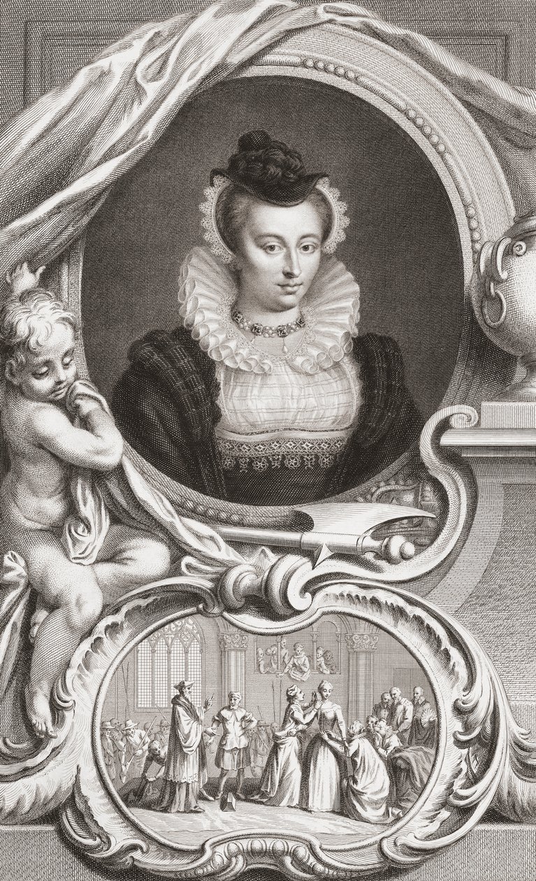 Maria, Koningin van Schotland door Jacobus Houbraken