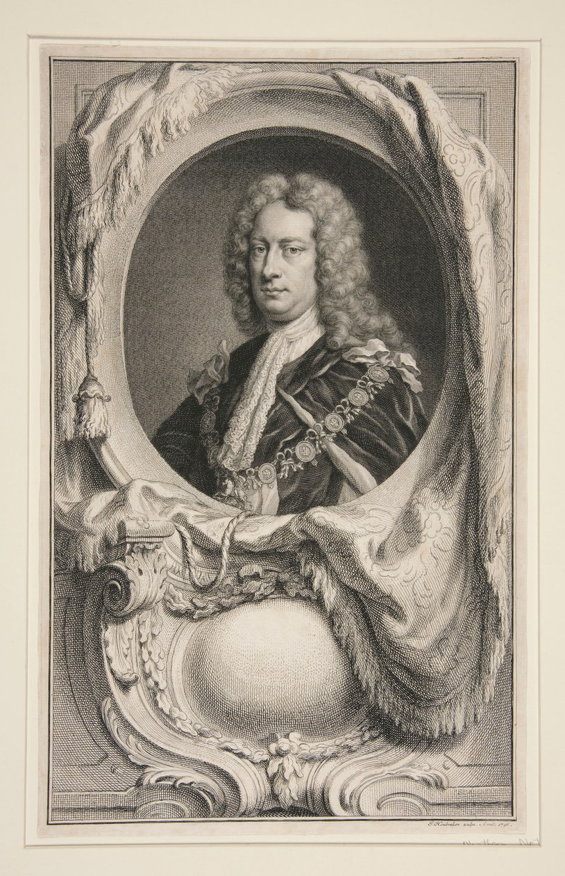 Portret door Jacobus Houbraken