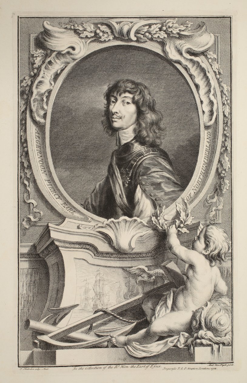 Portret van Algernon Percy, Graaf van Northumberland, illustratie uit 