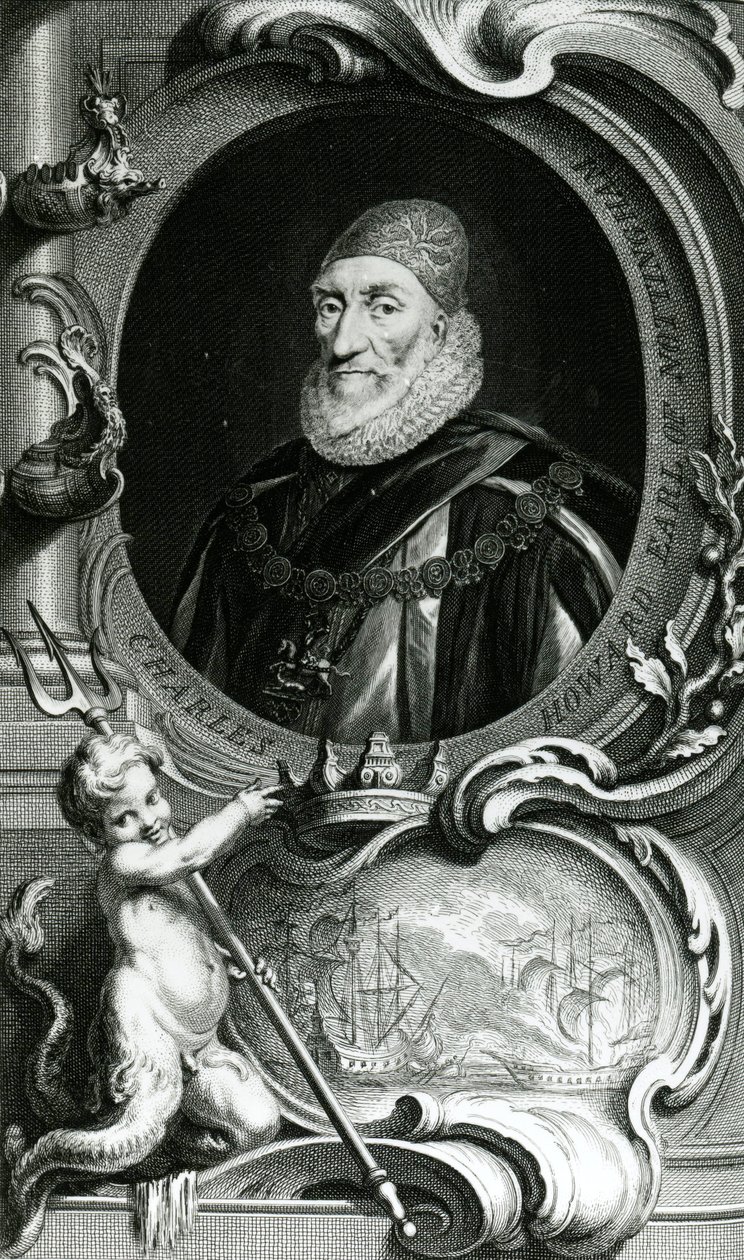 Portret van Charles Howard, Graaf van Nottingham, illustratie uit 