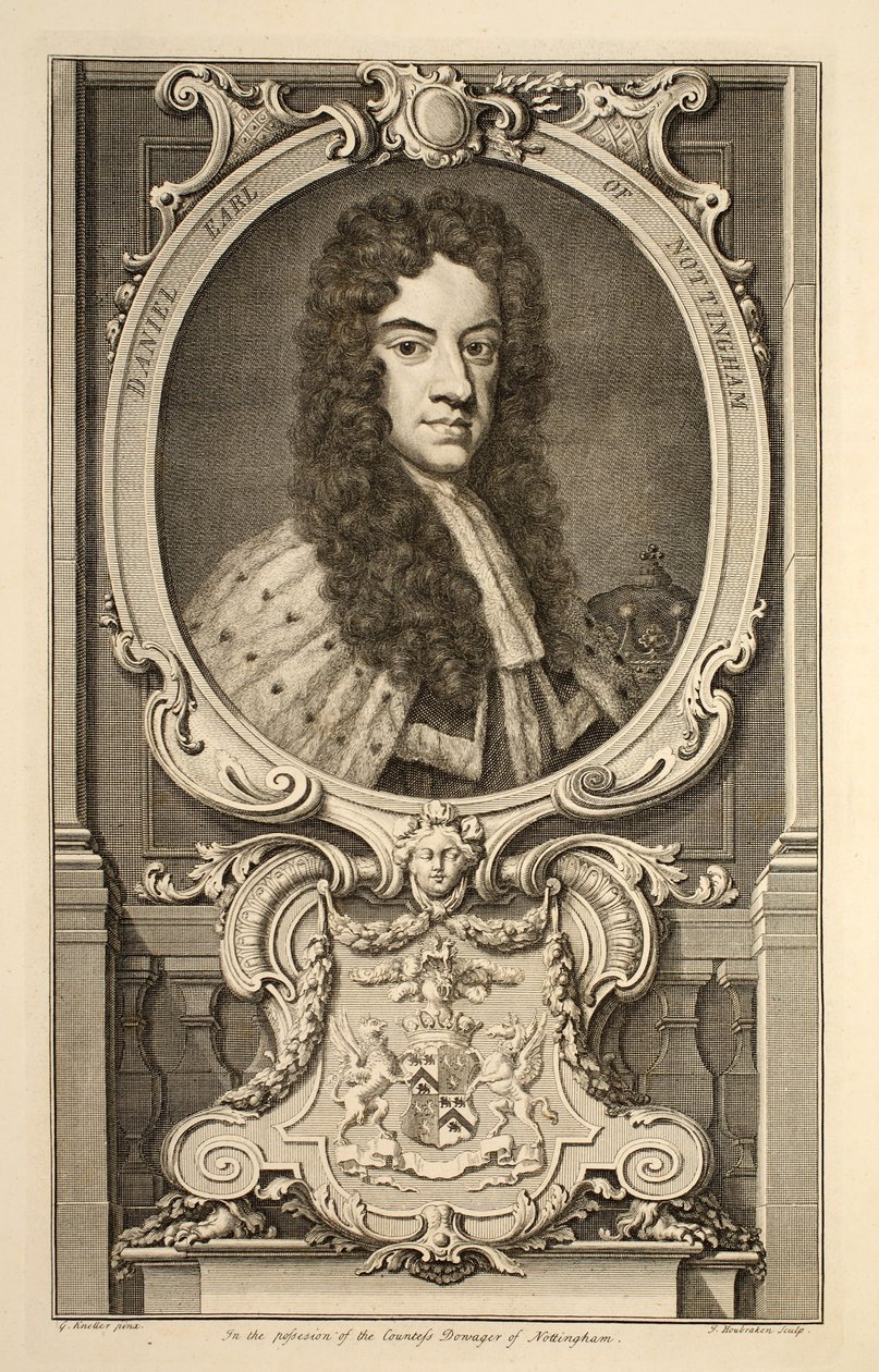 Portret van Daniel, Graaf van Nottingham, illustratie uit 