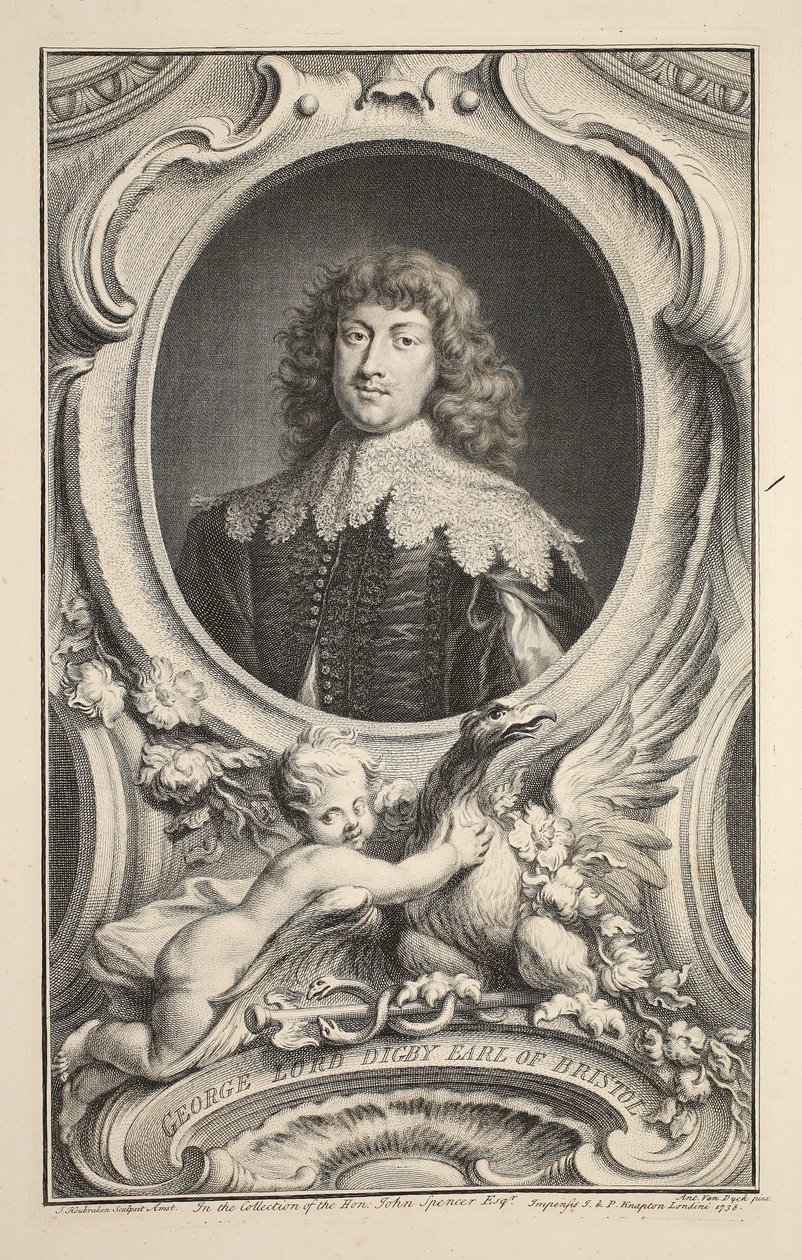 Portret van George, Lord Digby, Graaf van Bristol, illustratie uit 