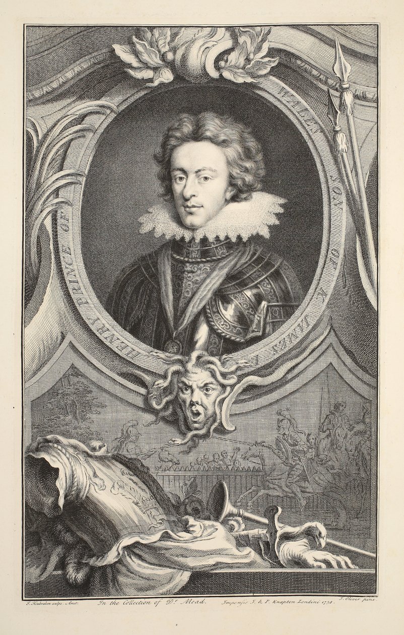 Portret van Henry, Prins van Wales, illustratie uit 