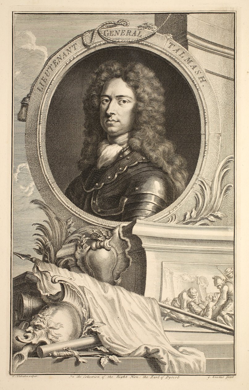 Portret van luitenant-generaal Talmash, illustratie uit 