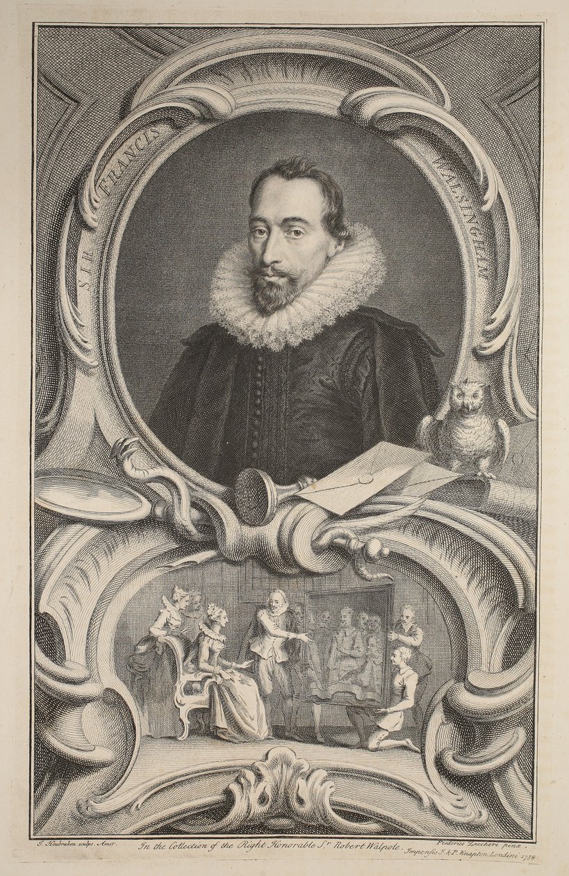 Portret van Sir Francis Walsingham, illustratie uit 