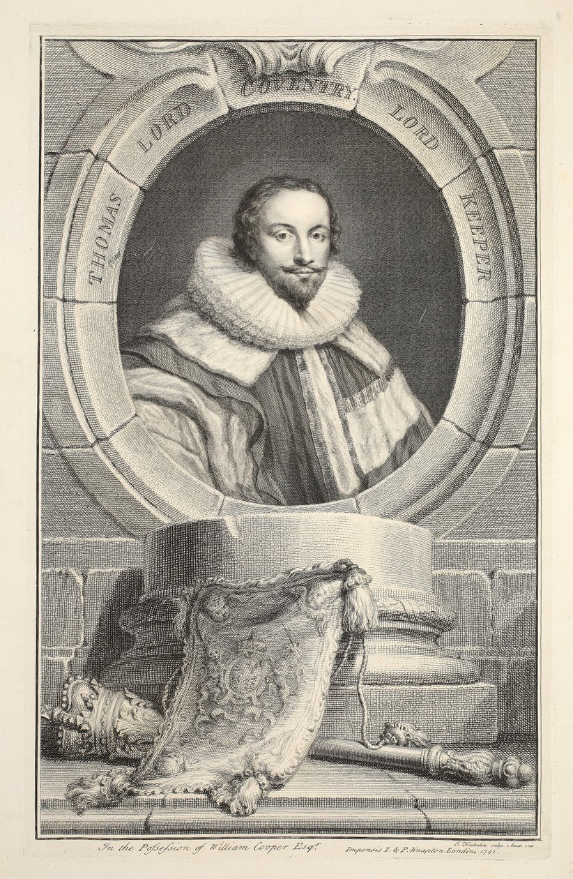 Portret van Thomas, Lord Coventry, illustratie uit 
