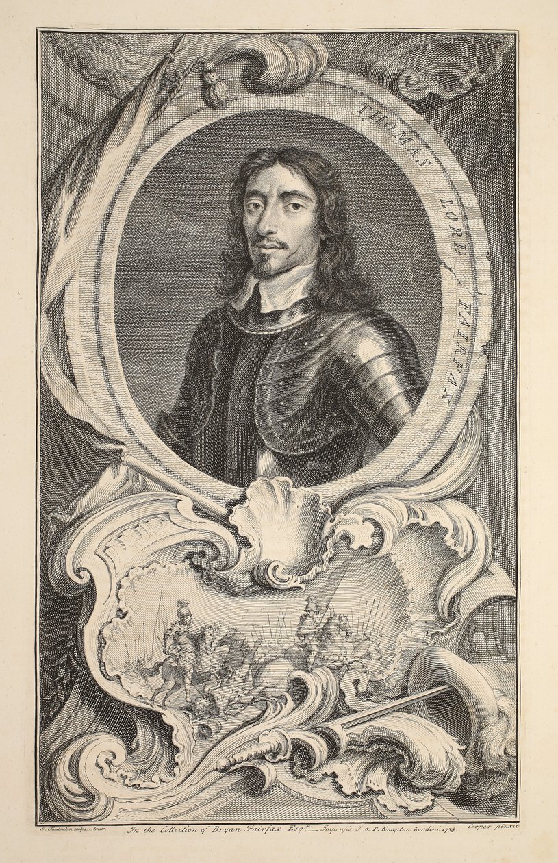 Portret van Thomas, Lord Fairfax, illustratie uit 