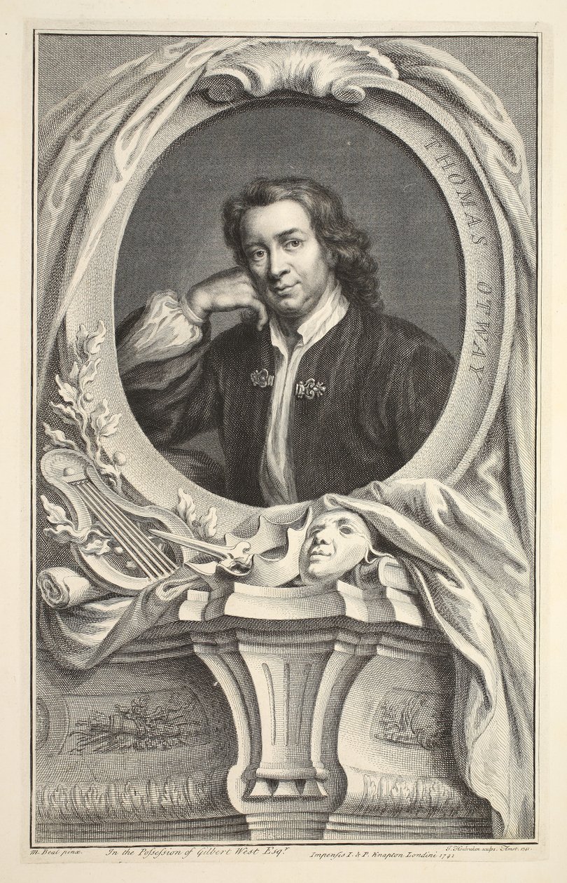 Portret van Thomas Otway, illustratie uit 