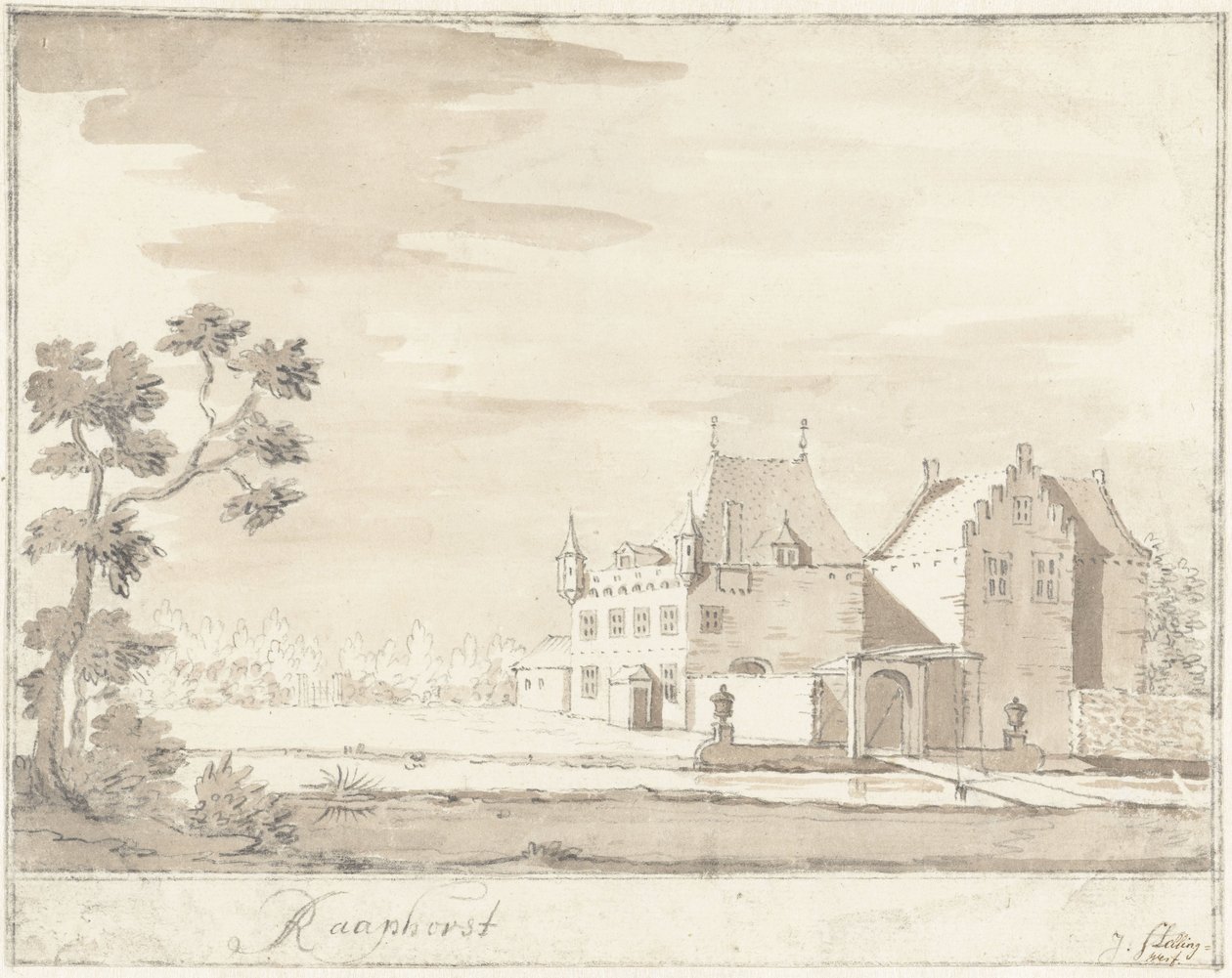 Het kasteel Raaphorst bij Wassenaar door Jacobus Stellingwerff