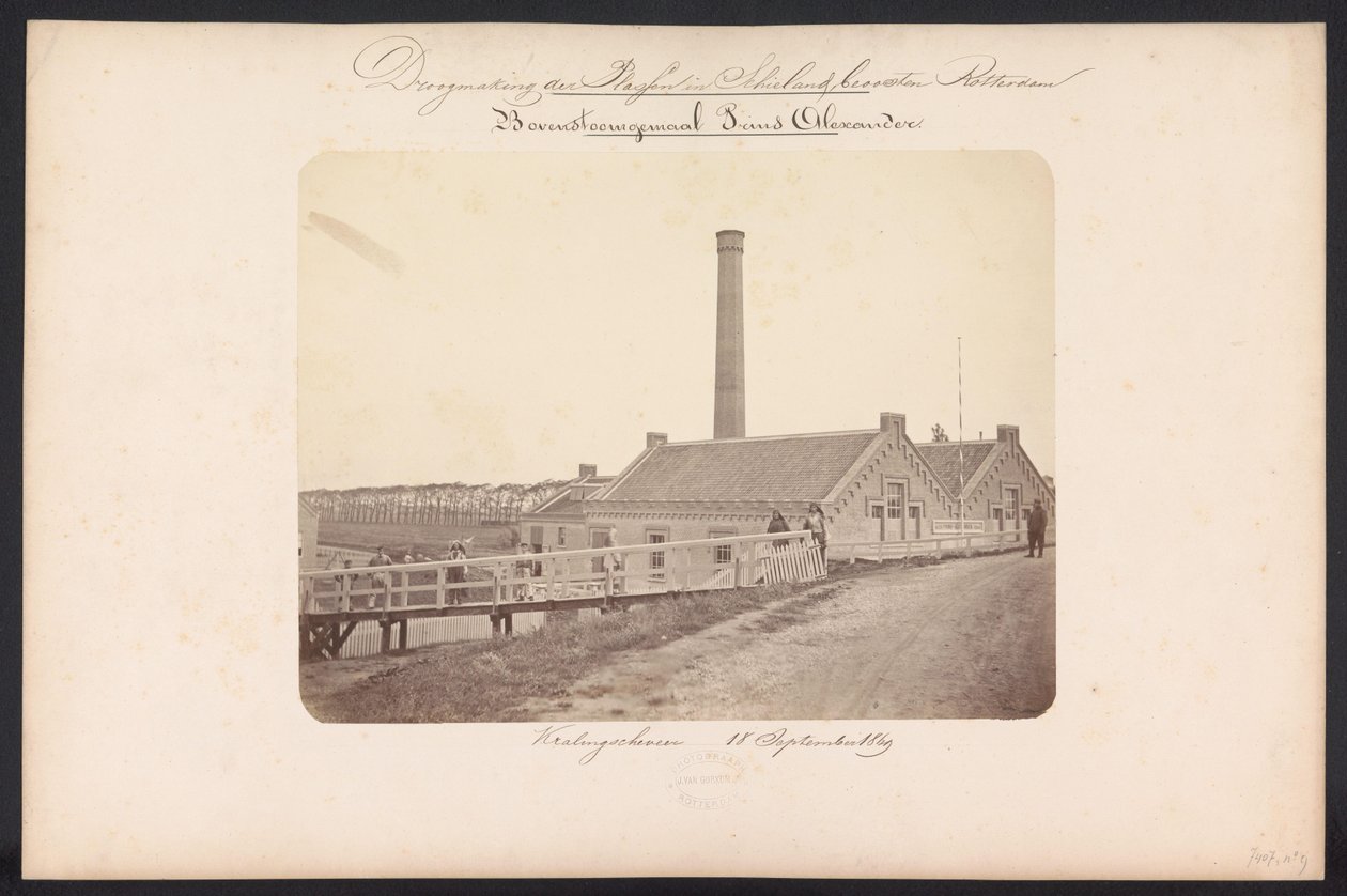 Bovenstoomgemaal Prins Alexander, Kralingscheveer 18 September 1869 door Jacobus van Gorkom jr.