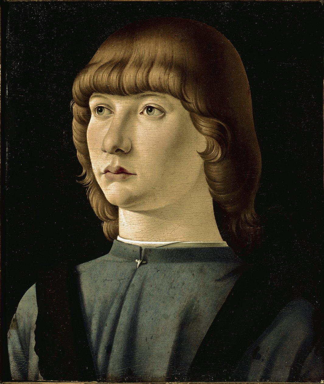Portret van een jonge man door Jacometto (attr. to) Veneziano