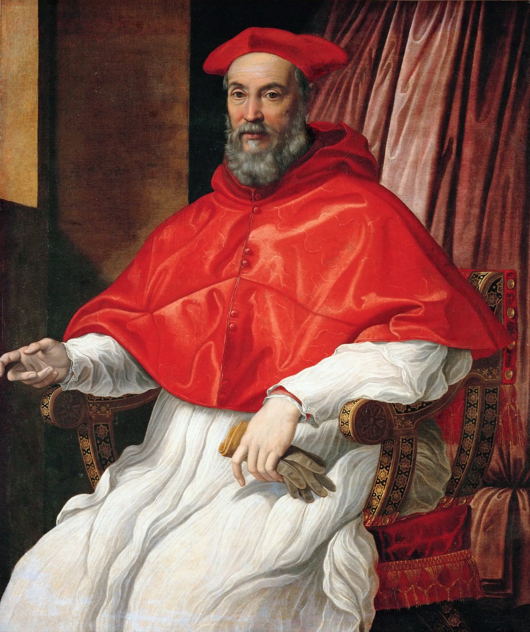 Portret van een kardinaal, Kunsthistorisches Museum, Wenen door Jacopino del Conte