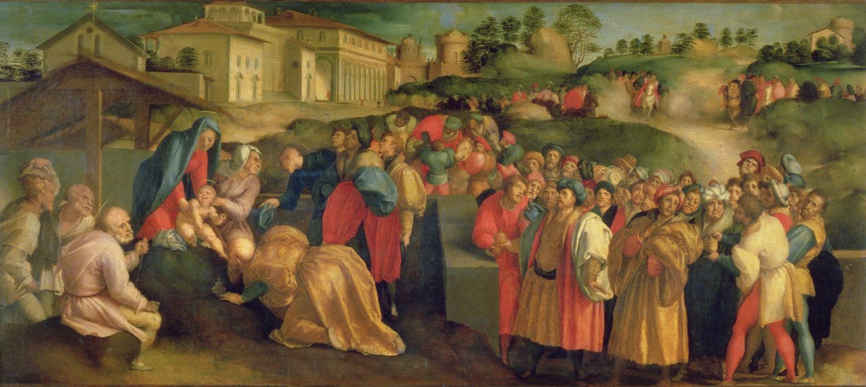 Aanbidding der wijzen door Jacopo Pontormo