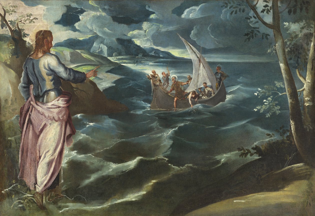 Christus aan de Zee van Galilea, ca. 1575-80 door Jacopo Robusti Tintoretto