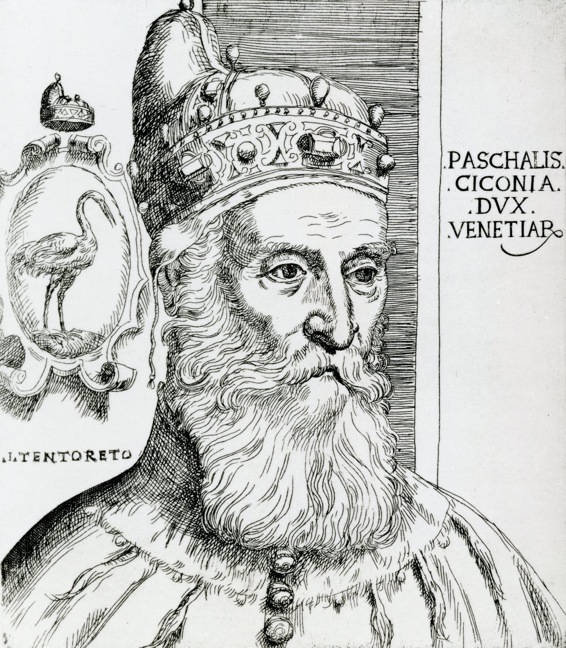 Pasquale Cicogna, Doge van Venetië (1585-1595) door Jacopo Robusti Tintoretto