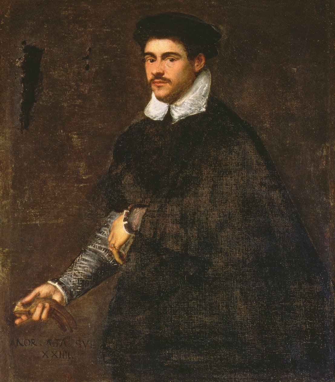 Portret van een jonge man door Jacopo Robusti Tintoretto